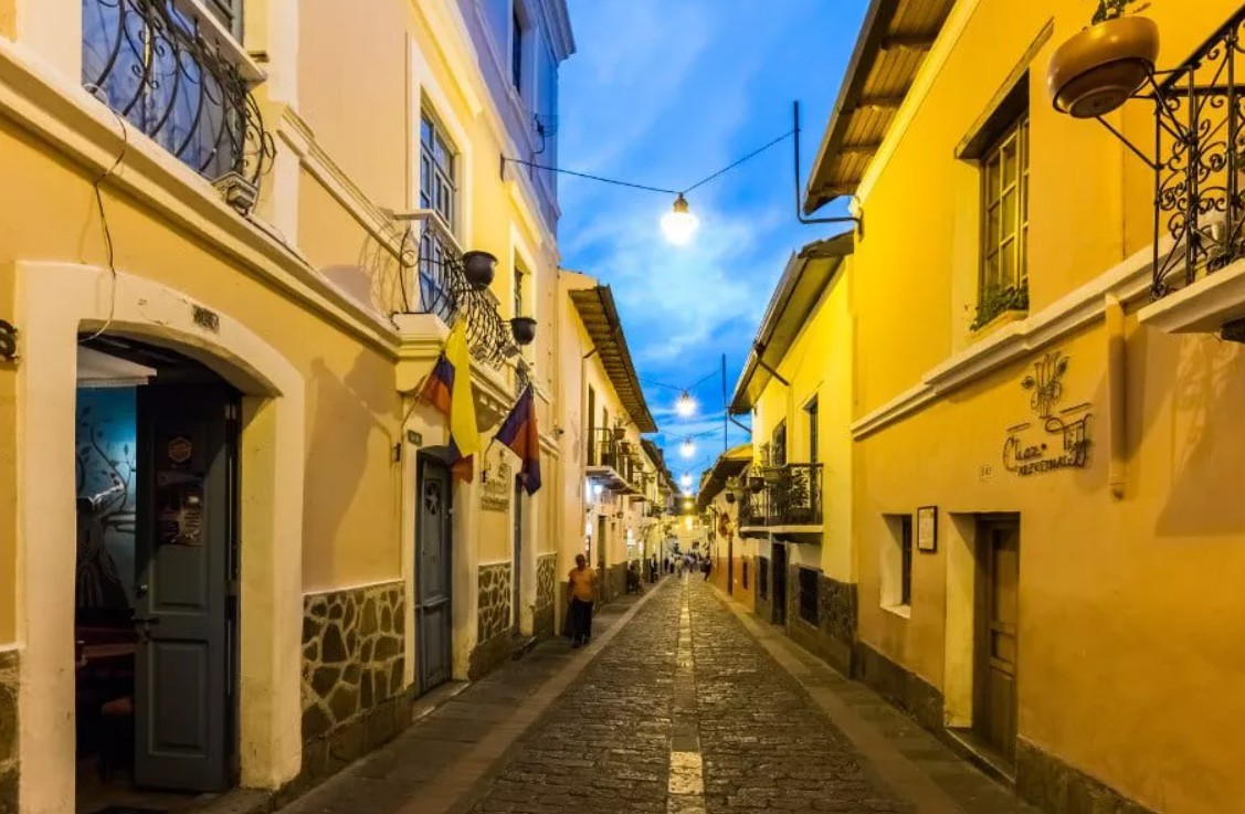 La Ronda at Dusk Quito Ecuador